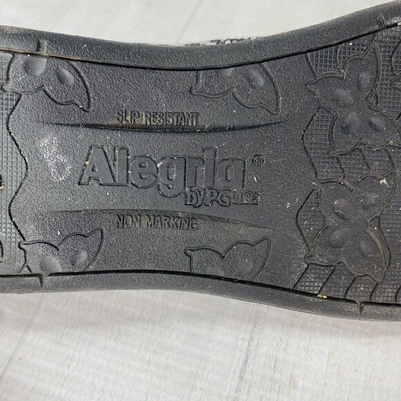 Alegria By PG Lite PEWTER DAZZLER PET-532 Leather Slip On Flat Shoes Size 8.5 - Picture 11 of 14